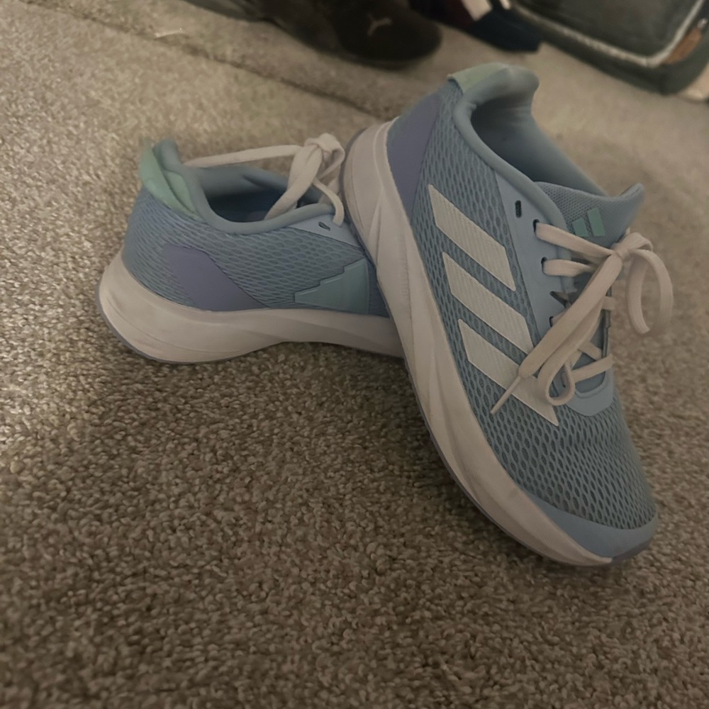 Youth Size 4 Adidas Light Blue Sneakers